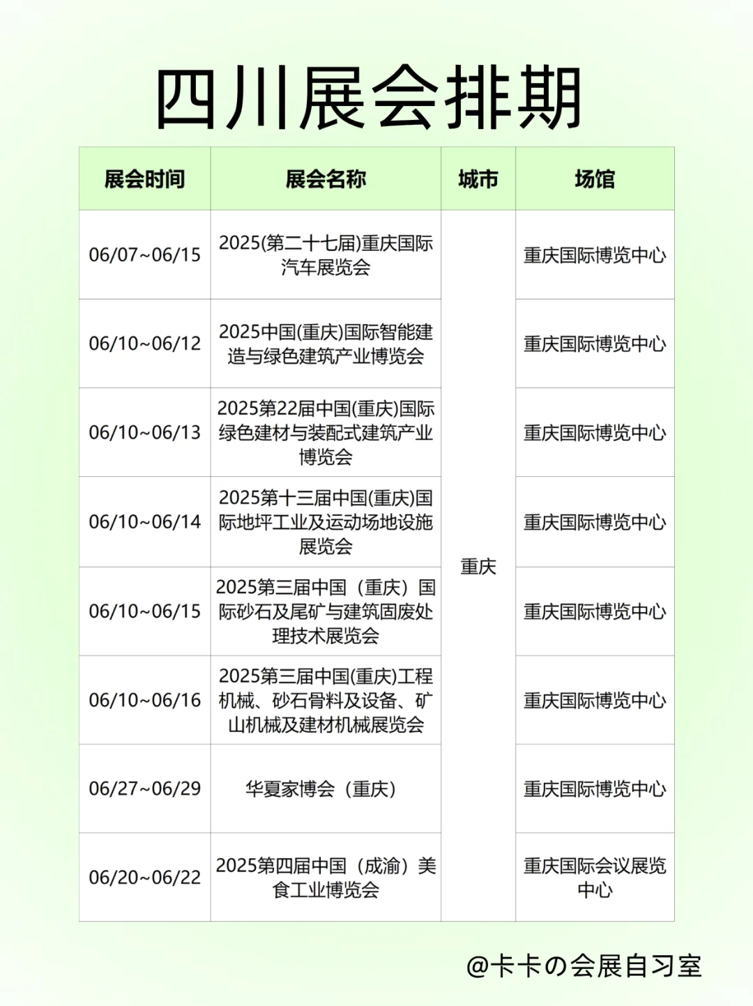 成都&重庆6月展会大赏！打工人周末好去处
