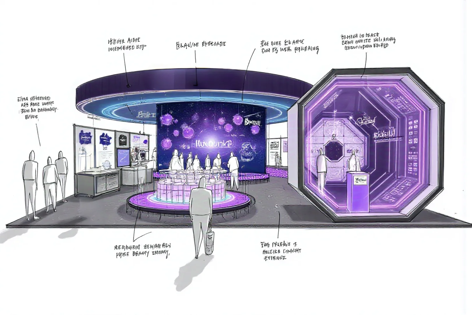 紫色引力场 | 汽车科技展台概念展板