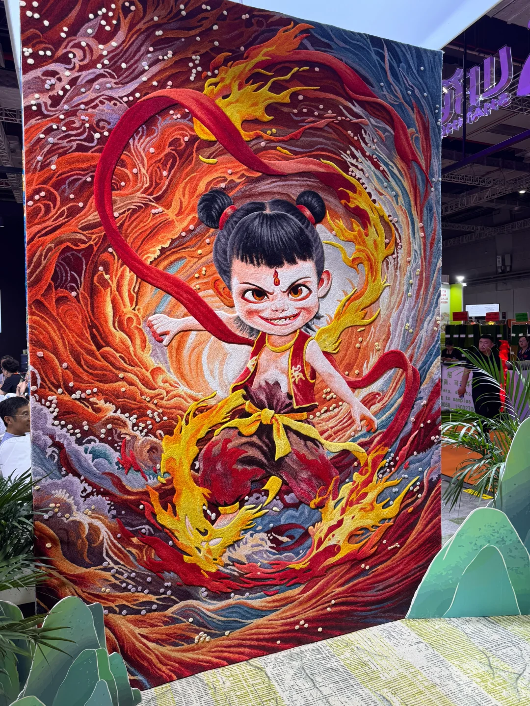 上海domotex地材展｜超美花型地毯，太治愈了