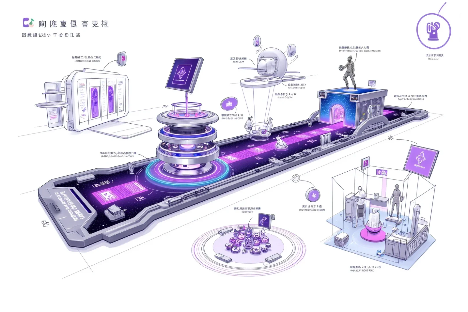 紫色引力场 | 汽车科技展台概念展板