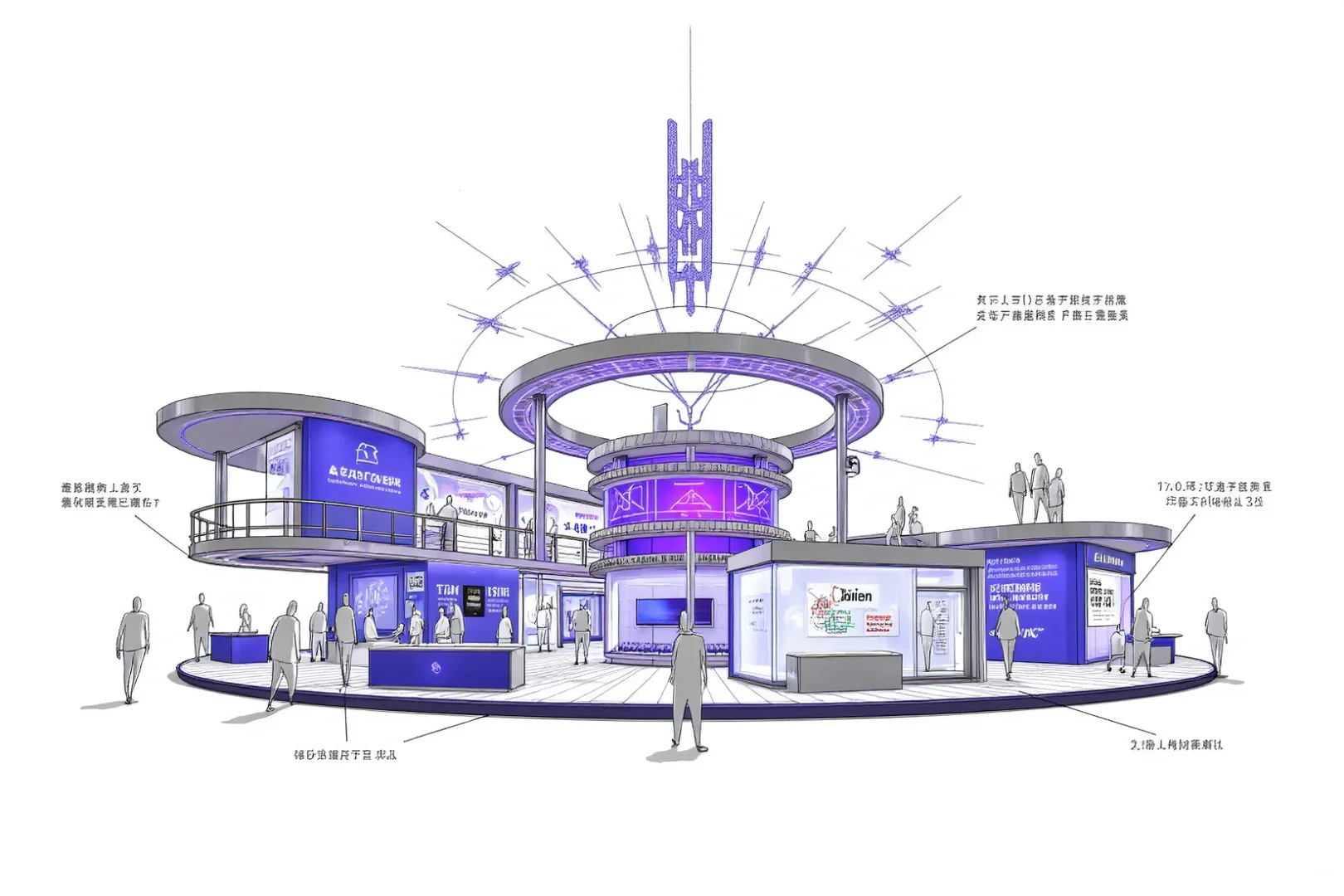 紫色引力场 | 汽车科技展台概念展板