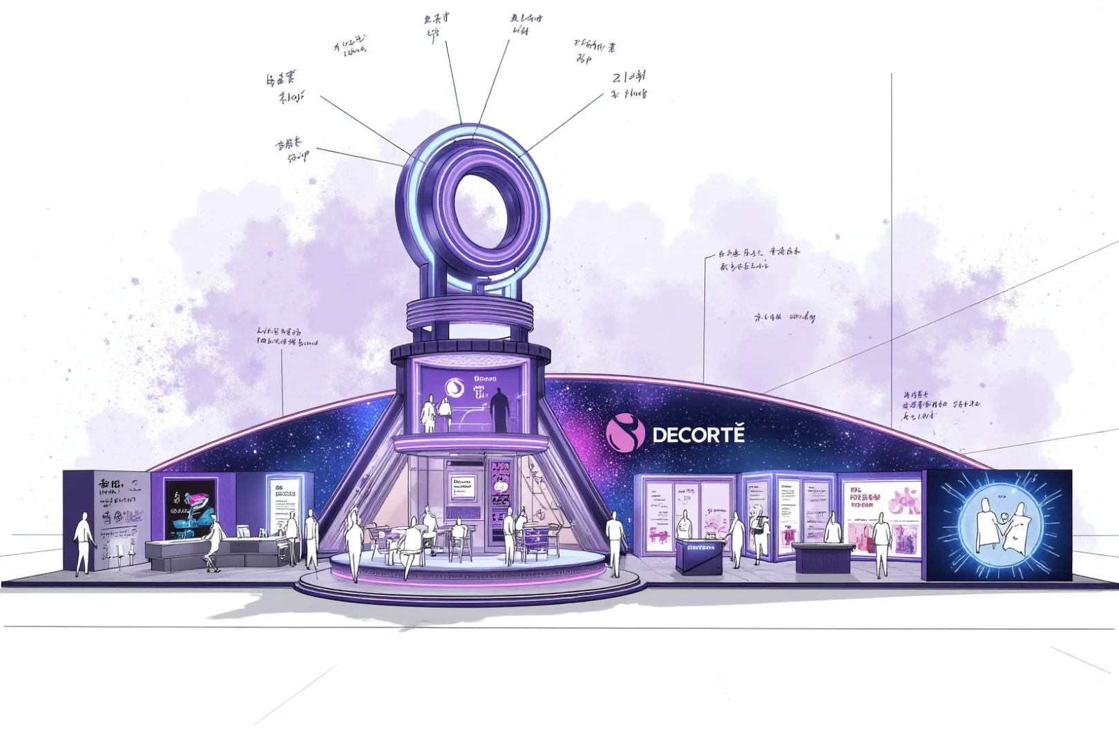 紫色引力场 | 汽车科技展台概念展板