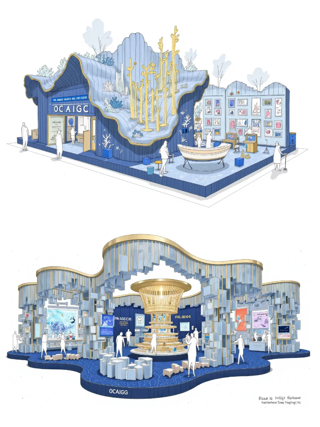 多图 | 深海绮梦，美妆海洋主题快闪店概念