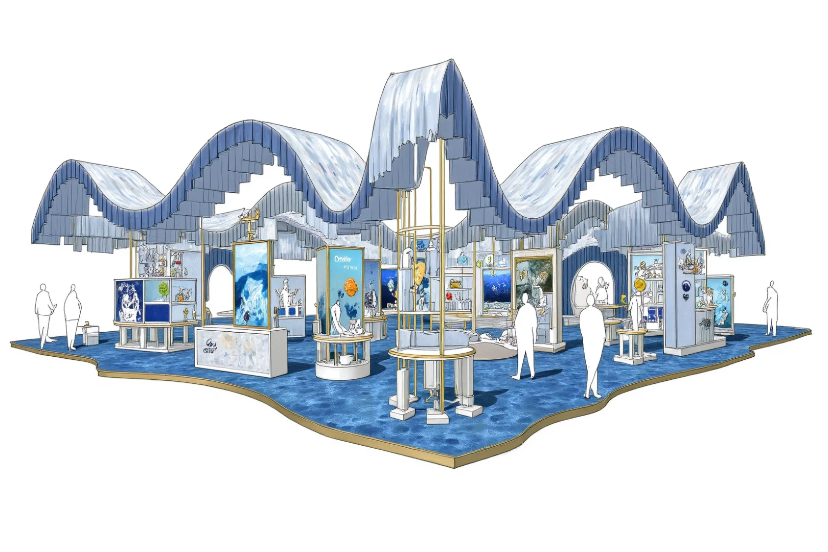 多图 | 深海绮梦，美妆海洋主题快闪店概念