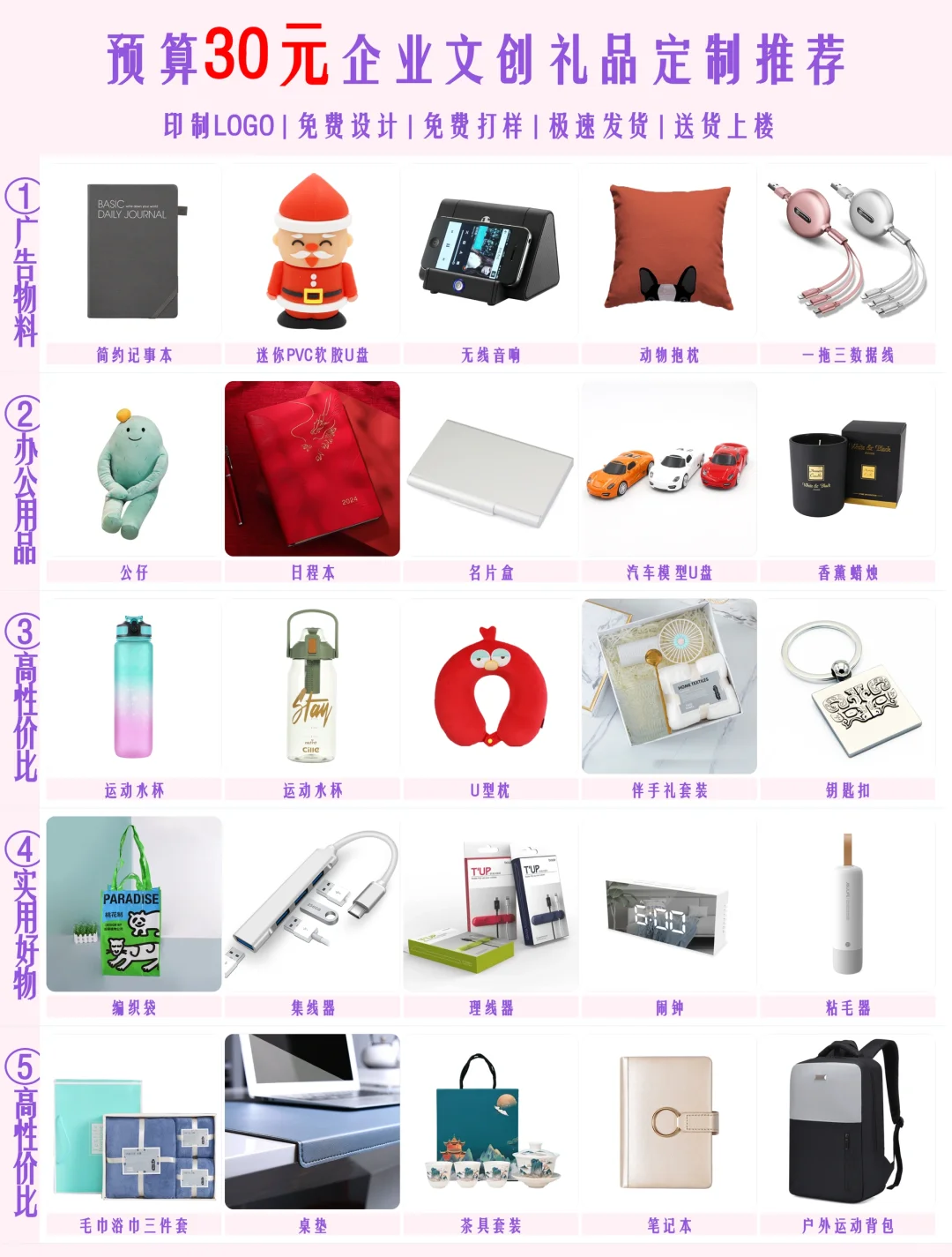 ?预算30元企业礼品定制推荐|节日礼品?
