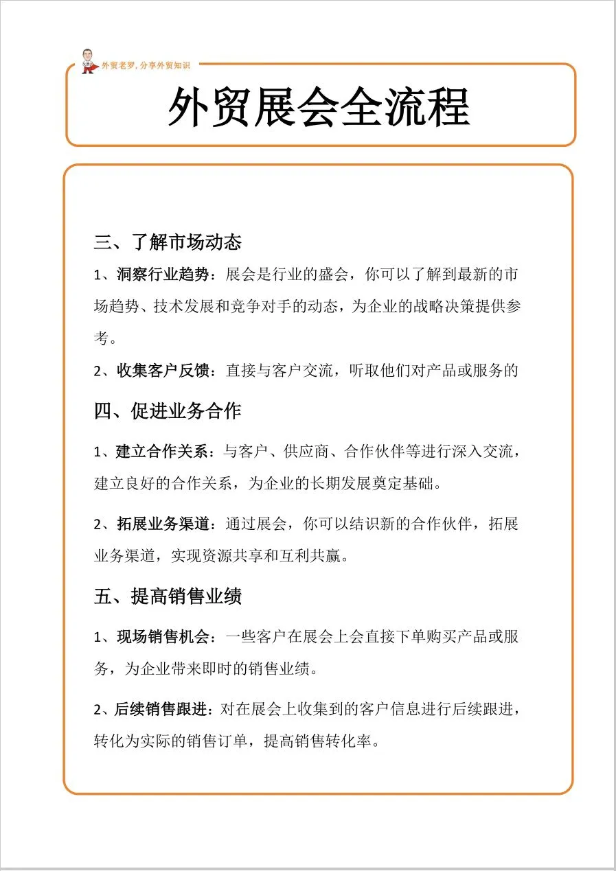 外贸展会全流程（上）