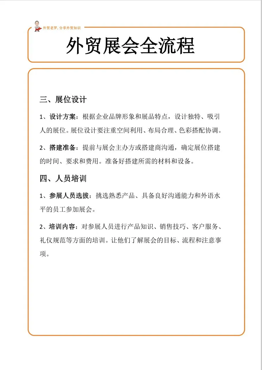 外贸展会全流程（上）