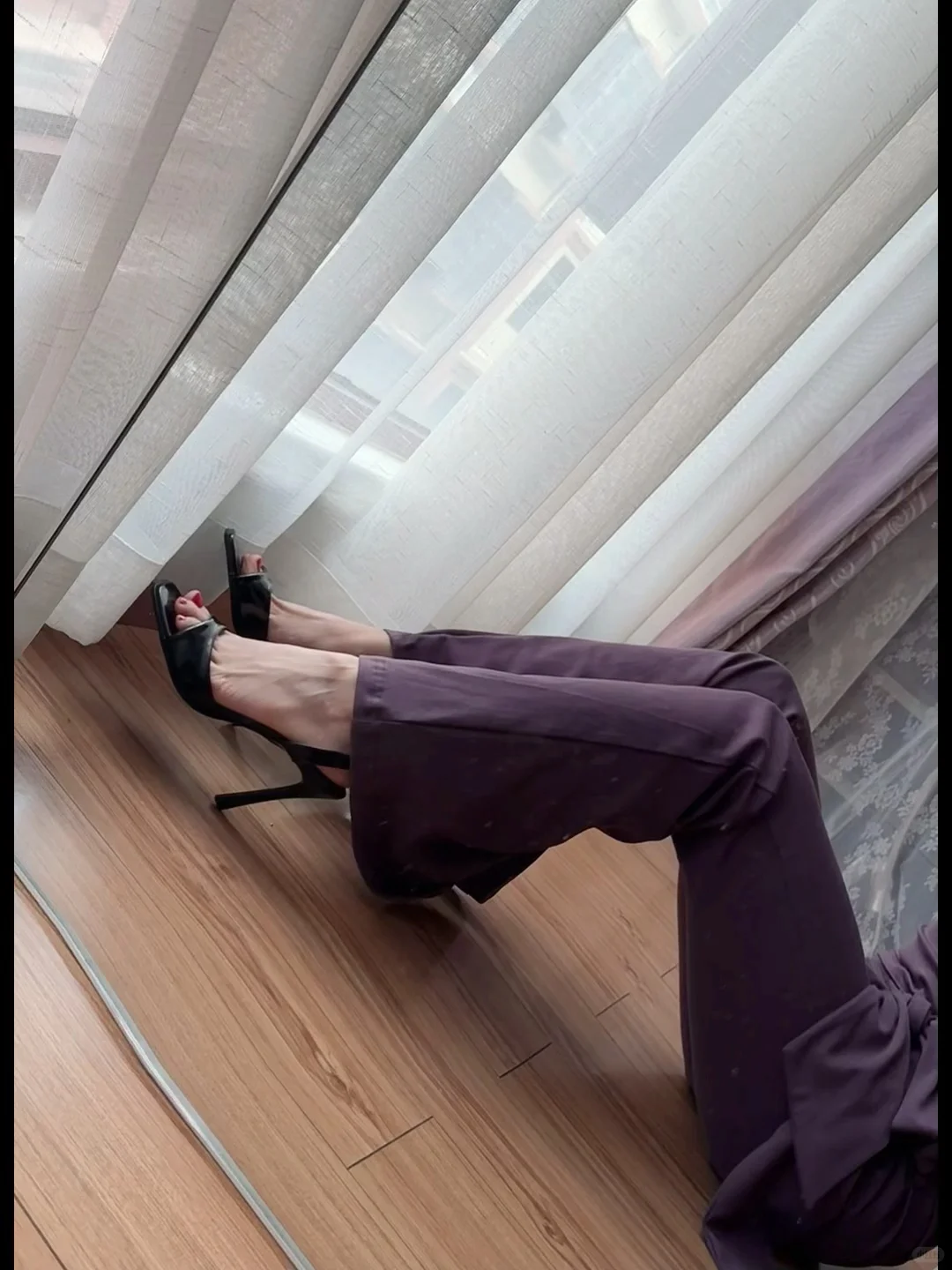 165 90｜紫色瑜伽服果然有韵味～?