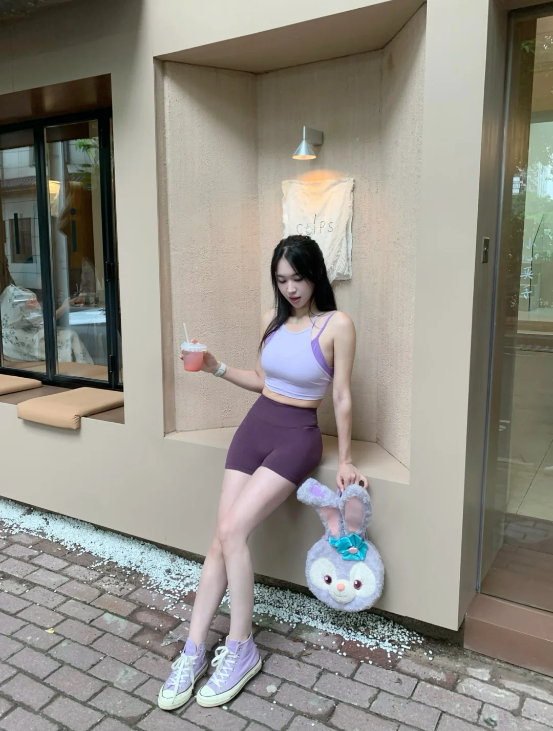 挑战只穿瑜伽服出门Day48｜夏日的紫?