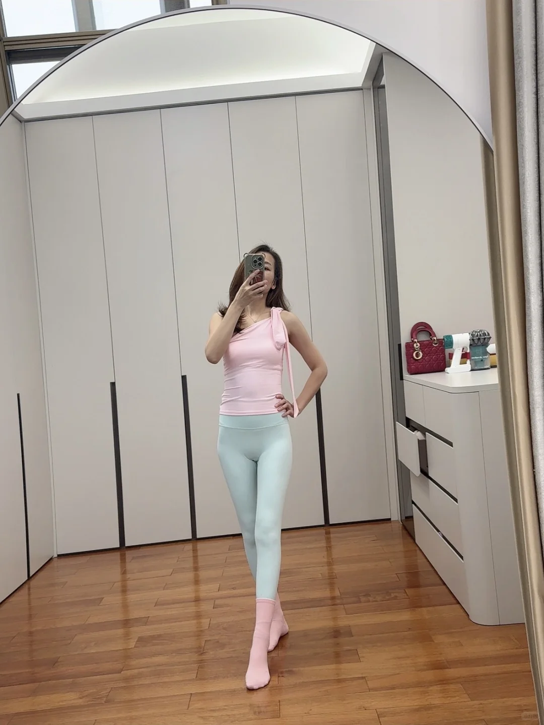 瑜伽服穿搭｜粉蓝??心情