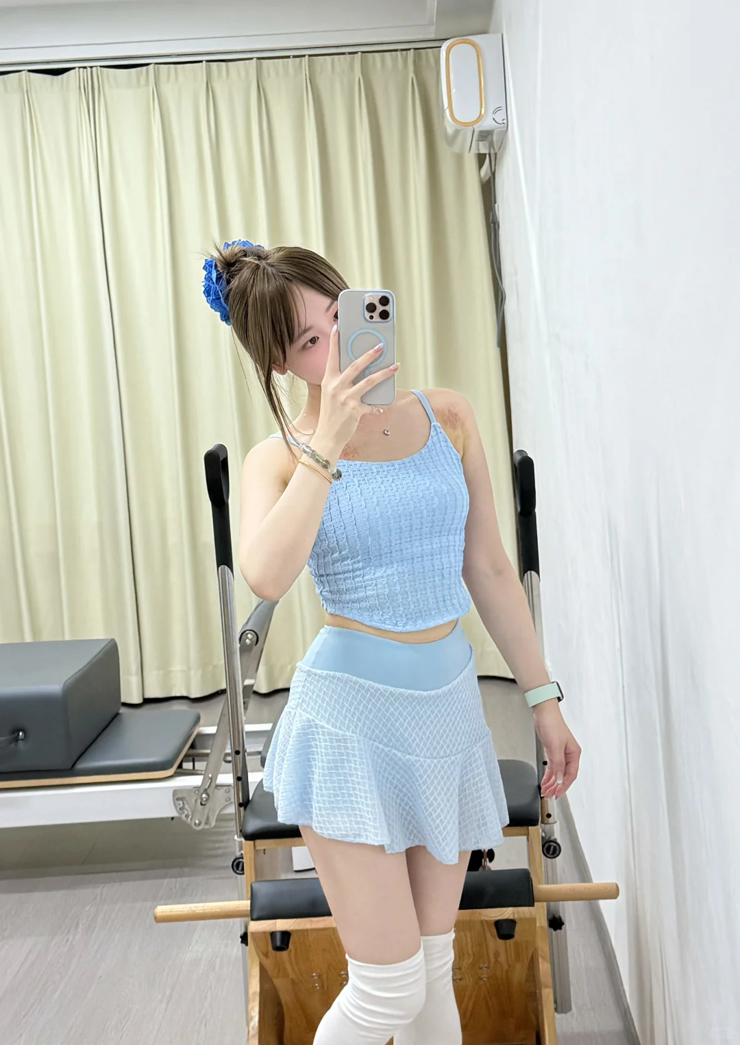 蓝色系运动穿搭??