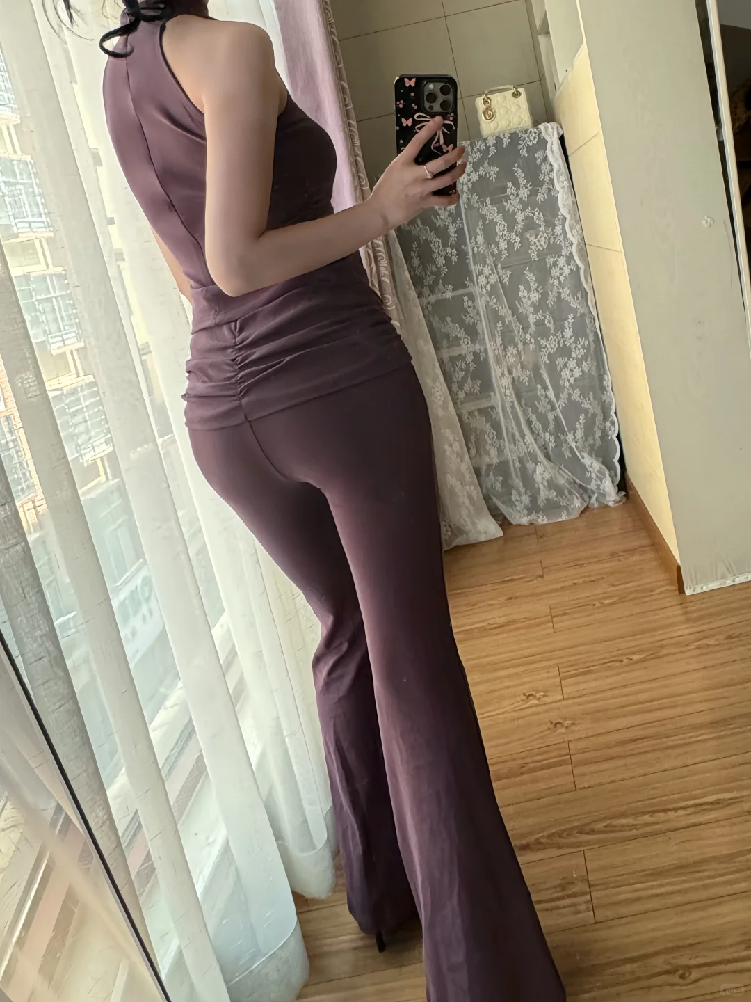 165 90｜紫色瑜伽服果然有韵味～?