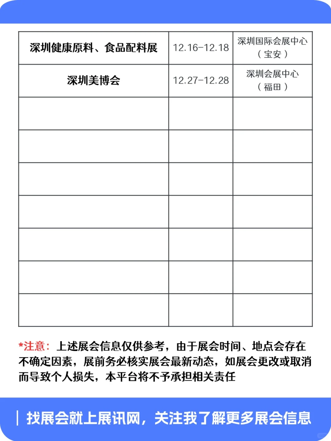 建议收藏✨2025深圳展会排期（下半年版）