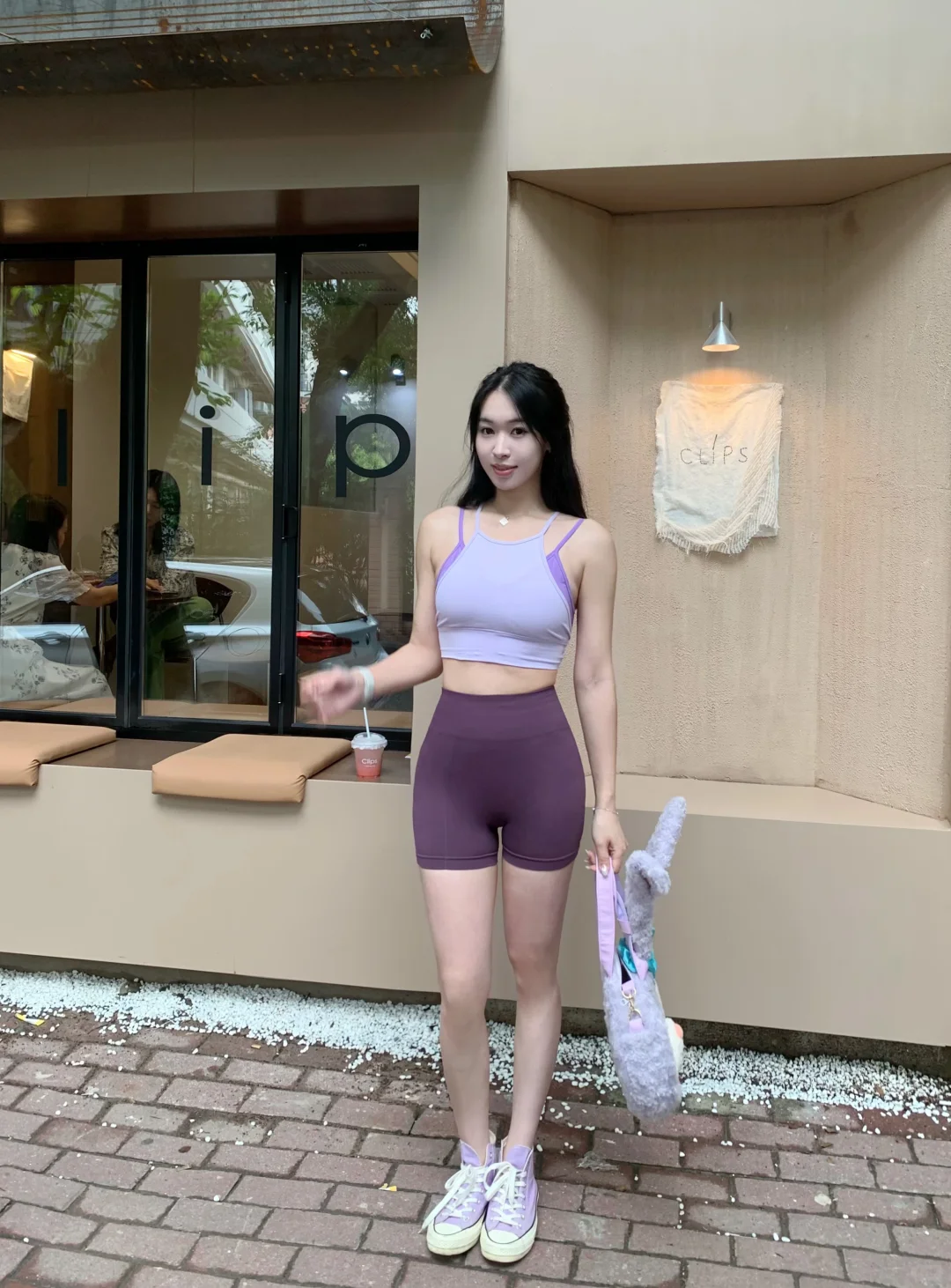 挑战只穿瑜伽服出门Day48｜夏日的紫?