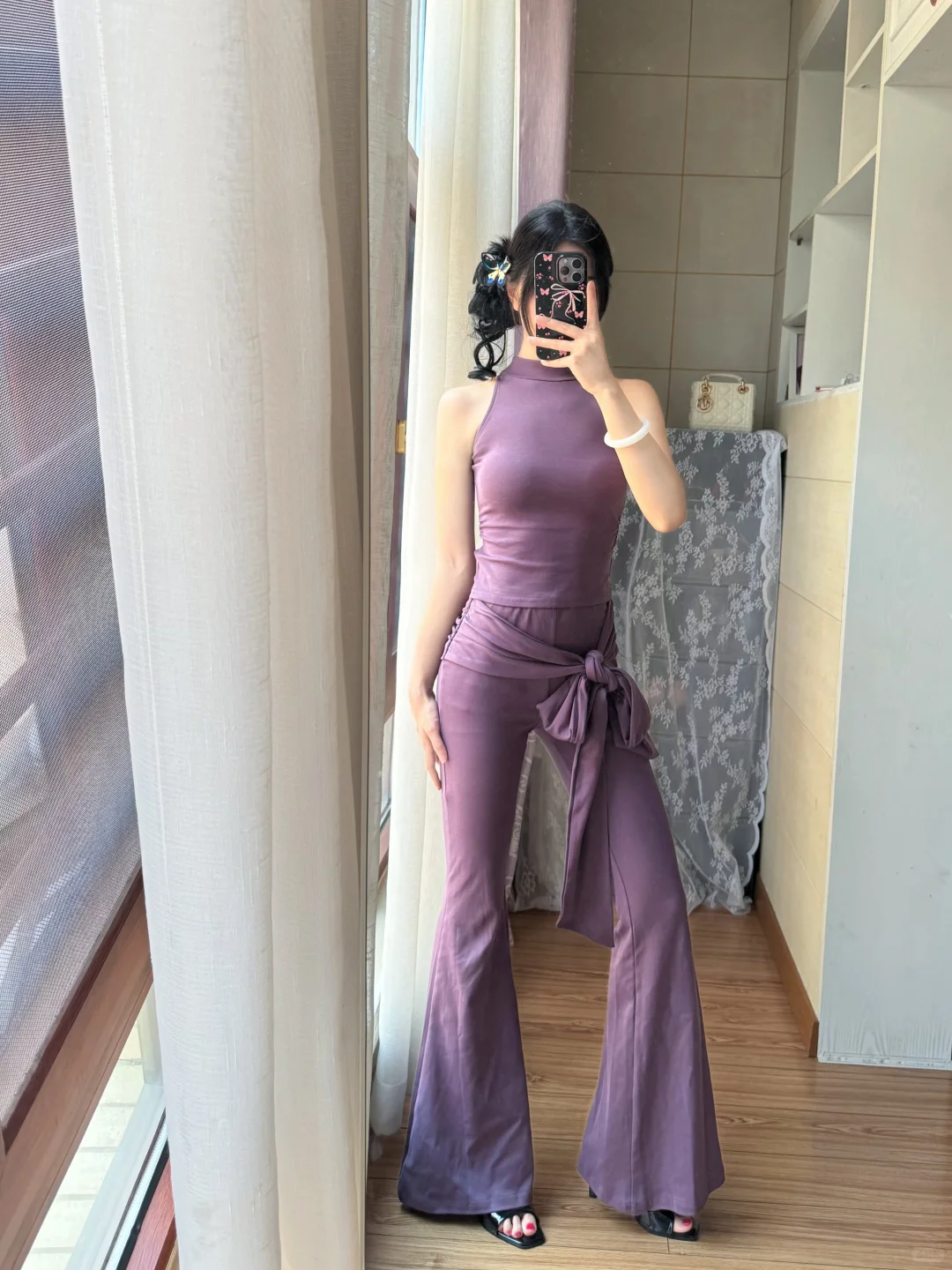 165 90｜紫色瑜伽服果然有韵味～?