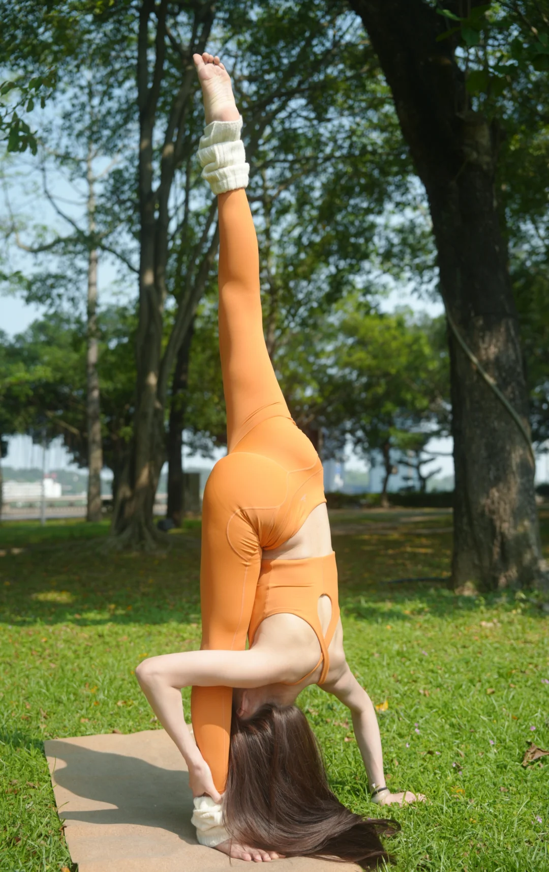 草坪和草地很适合练瑜伽！