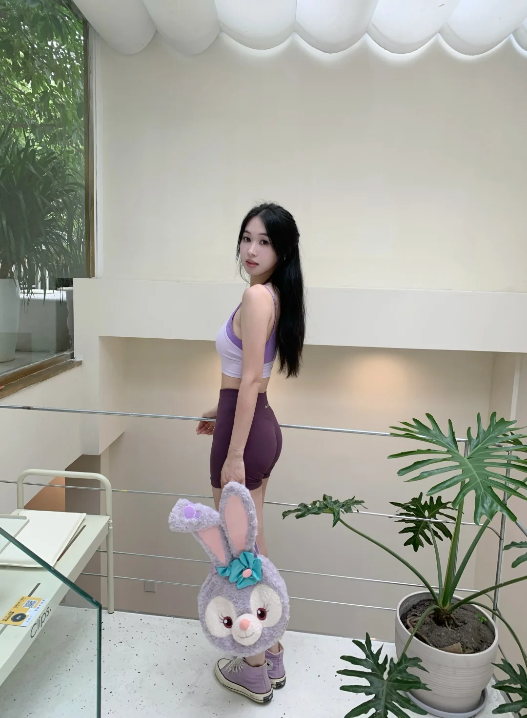 挑战只穿瑜伽服出门Day48｜夏日的紫?