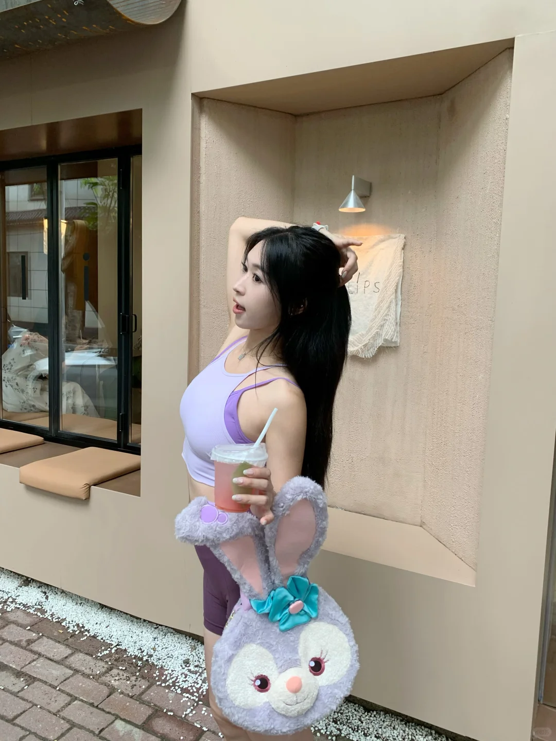 挑战只穿瑜伽服出门Day48｜夏日的紫?