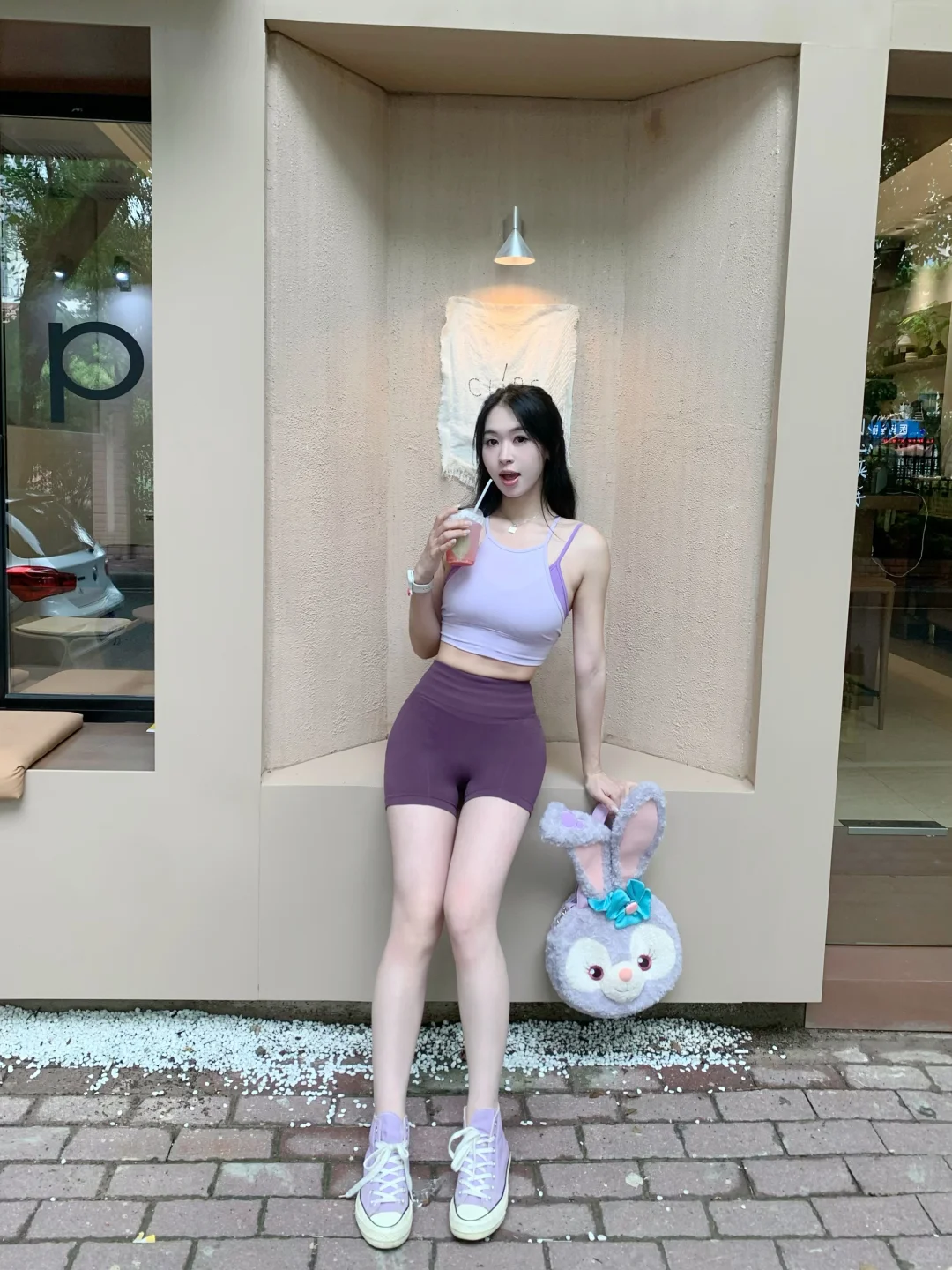 挑战只穿瑜伽服出门Day48｜夏日的紫?