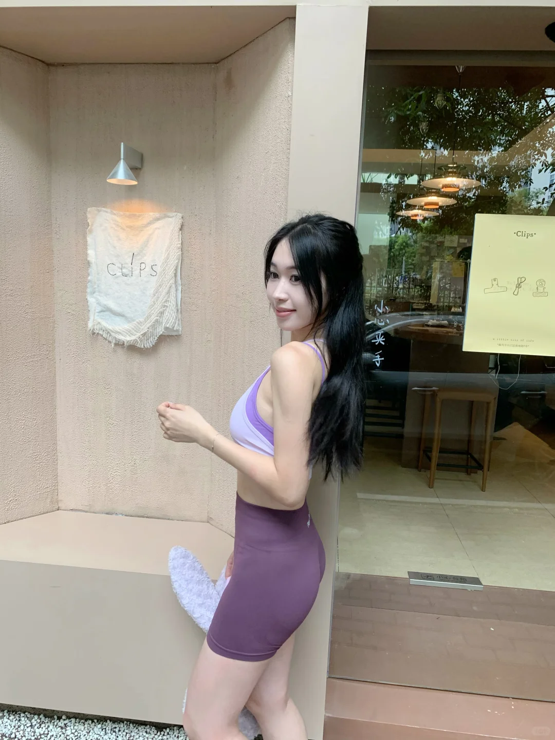 挑战只穿瑜伽服出门Day48｜夏日的紫?