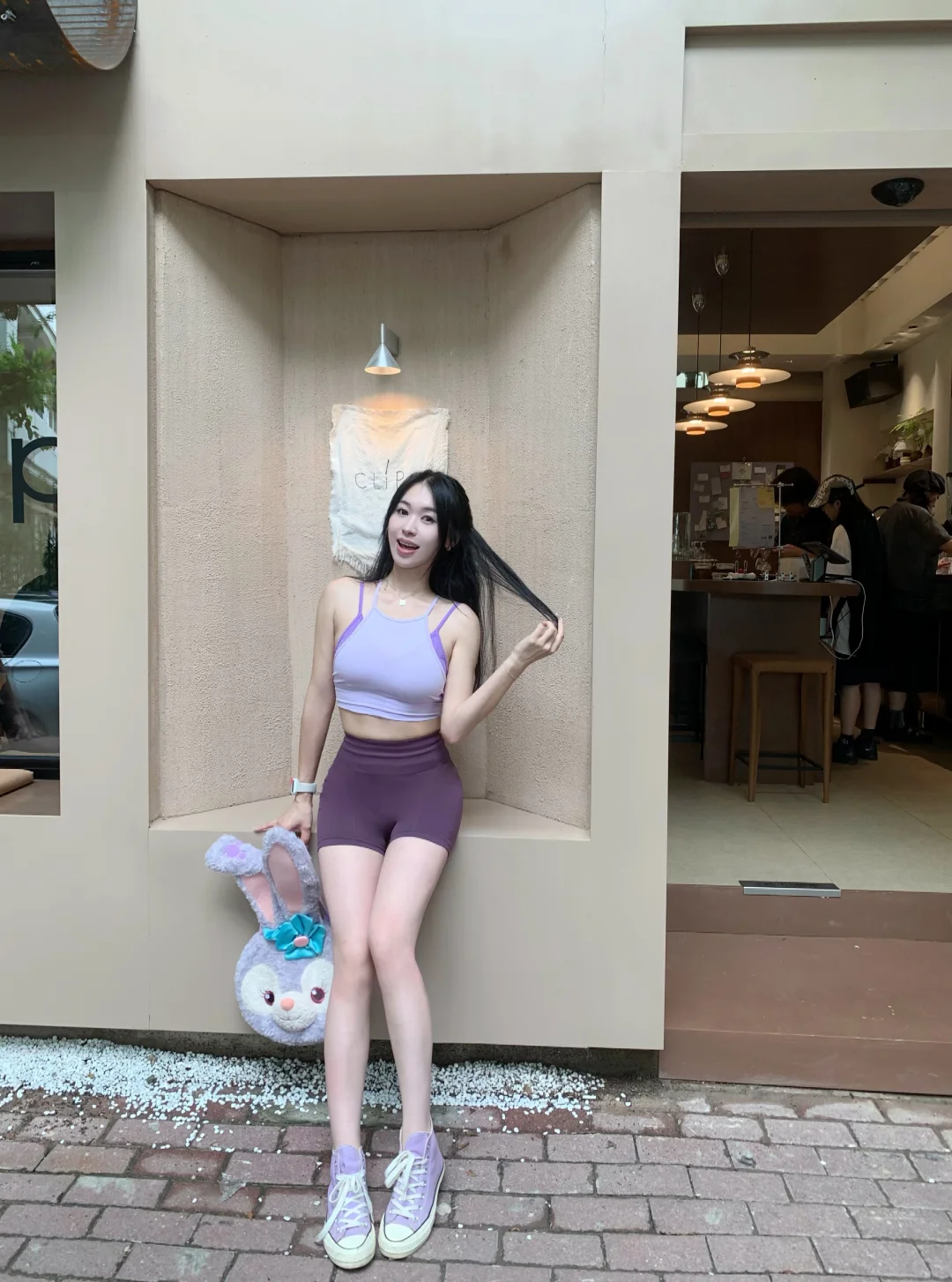 挑战只穿瑜伽服出门Day48｜夏日的紫?