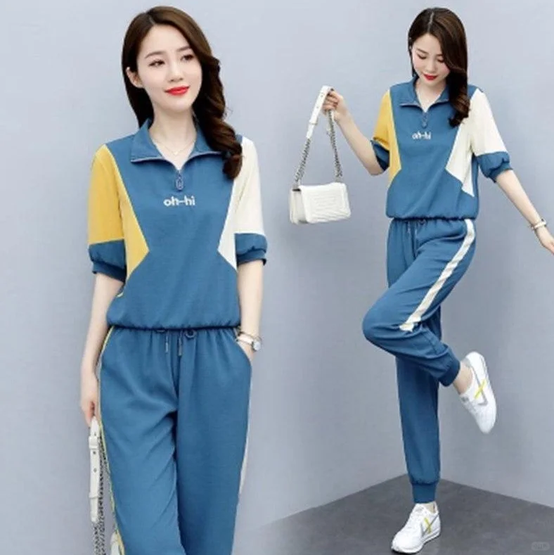 高贵少妇夏季运动休闲套装