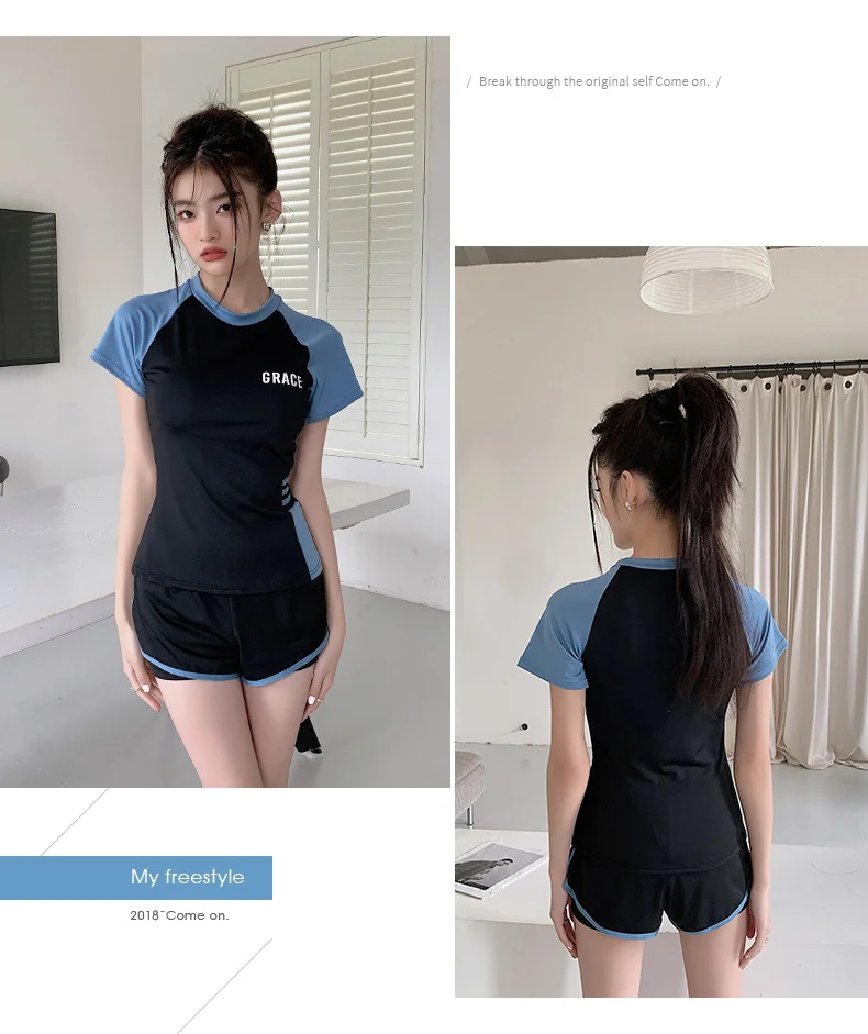 这套运动泳衣让我 “瘦” 成纸片人