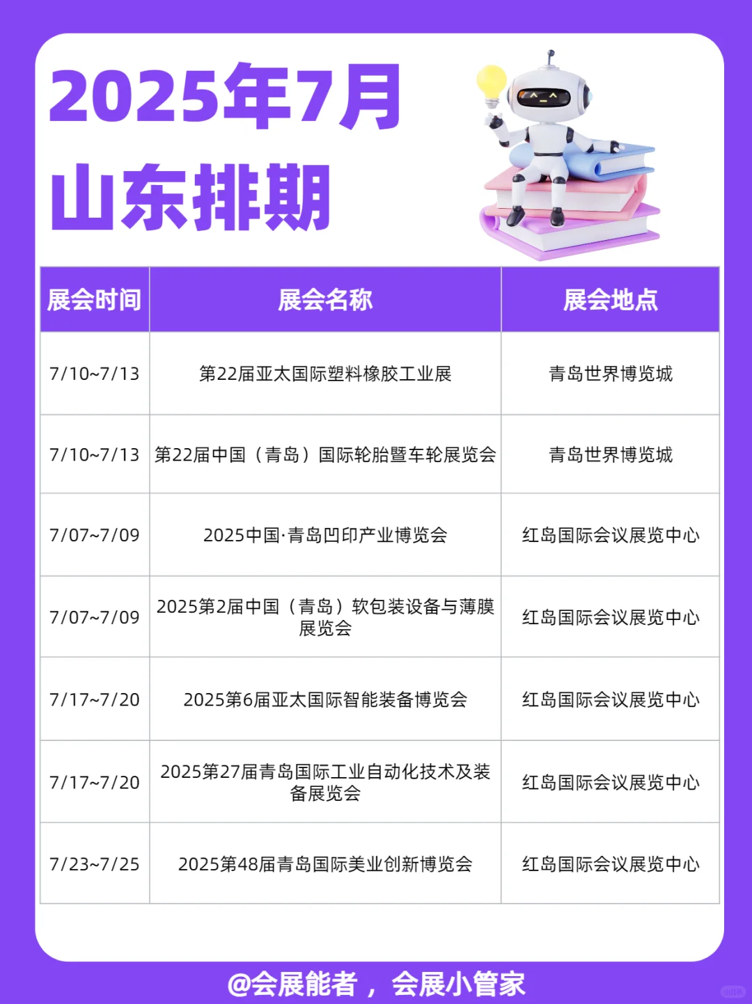 7月山东展会排期来喽~