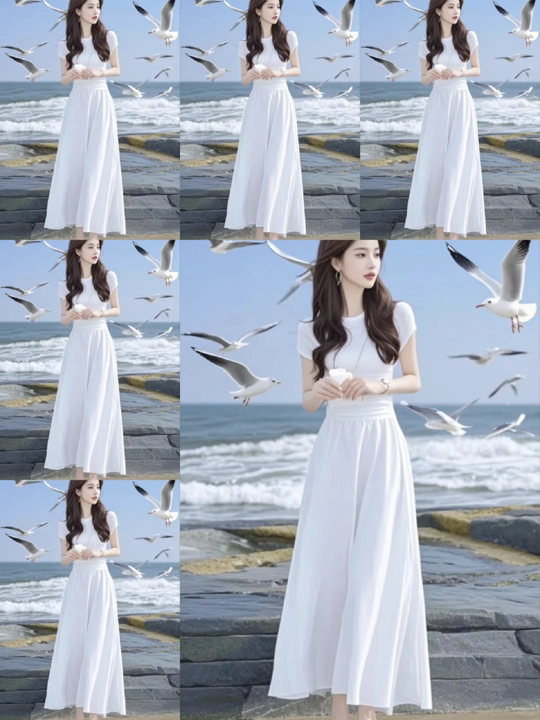 海边氛围感拉满?哥弟这条小白裙太绝了！