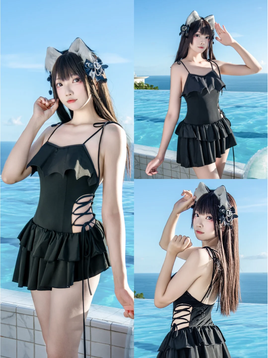 小恶魔连体泳衣?