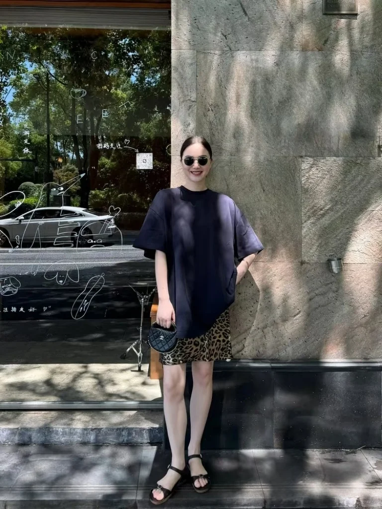 豹纹半裙 | 欧尼日常穿搭