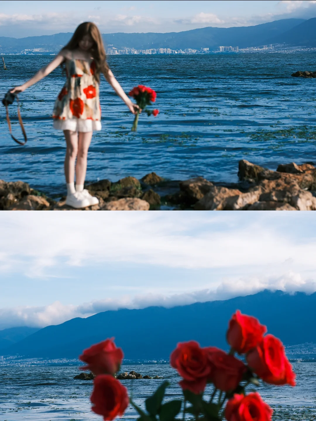 海边拍照 ｜不露脸夏日蓝调氛围感 ｜胶片滤镜