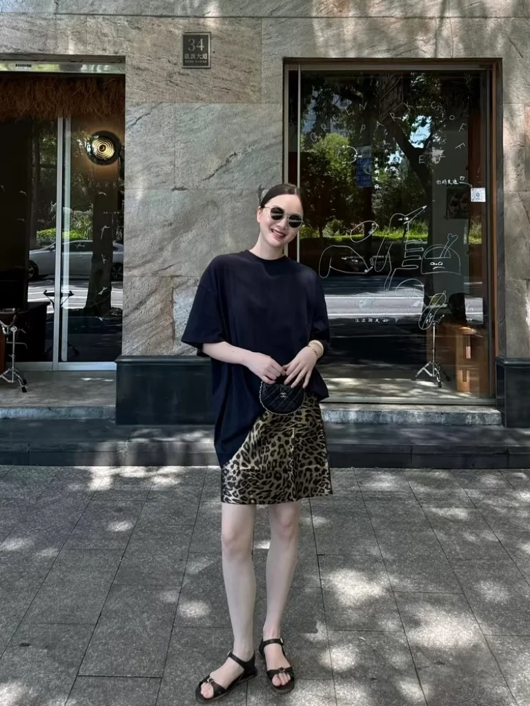 豹纹半裙 | 欧尼日常穿搭