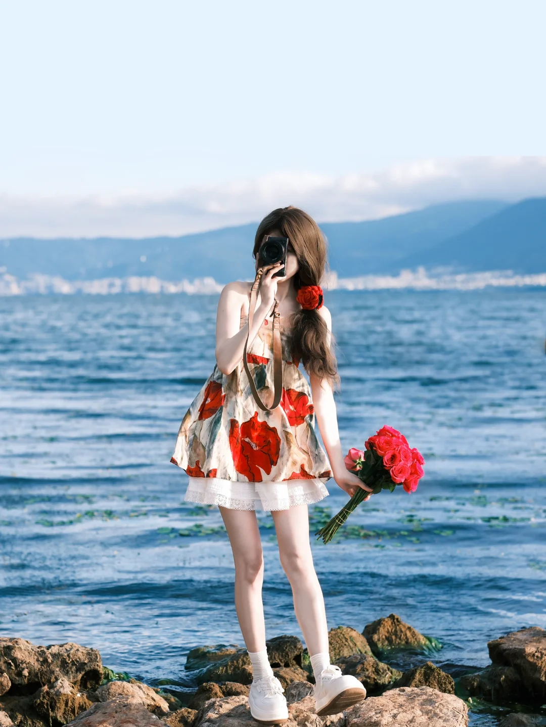 海边拍照 ｜不露脸夏日蓝调氛围感 ｜胶片滤镜