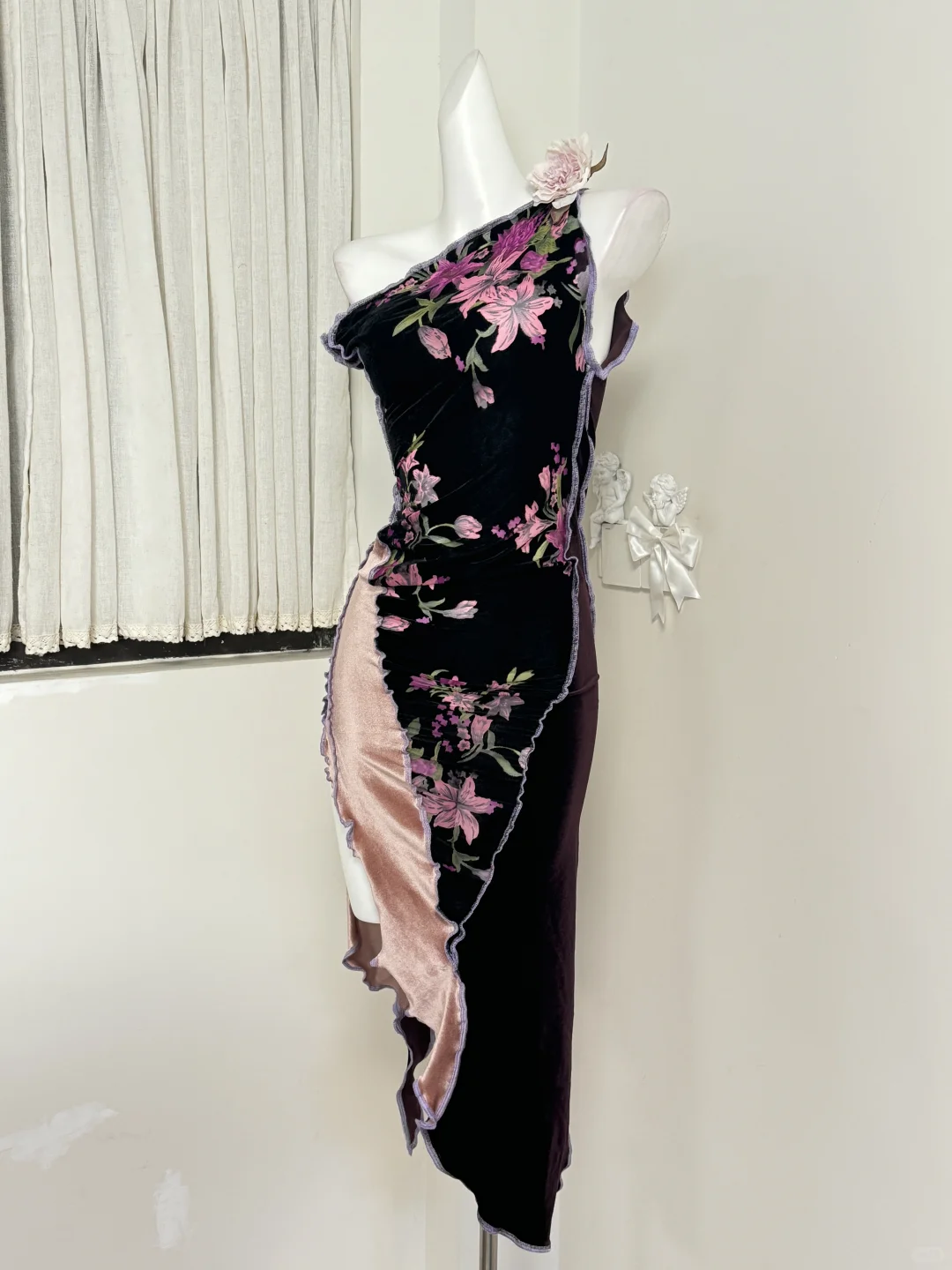 ?✨迷情破碎中式金属扣remake不规则连衣裙