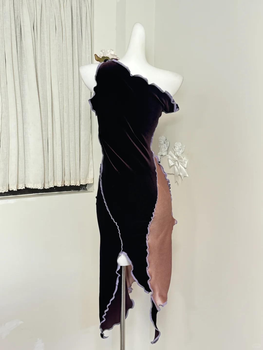 ?✨迷情破碎中式金属扣remake不规则连衣裙