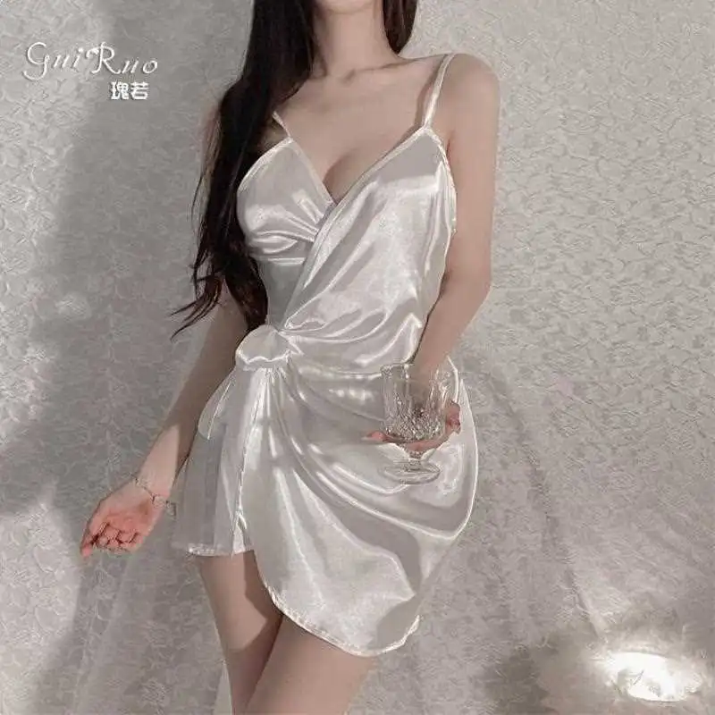 夏季2-300斤大码薄款冰丝性感V领宽松