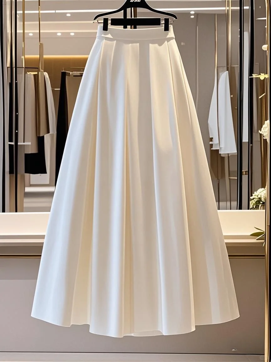 ootd 请欣赏 白色半身裙 微胖女孩穿搭分享