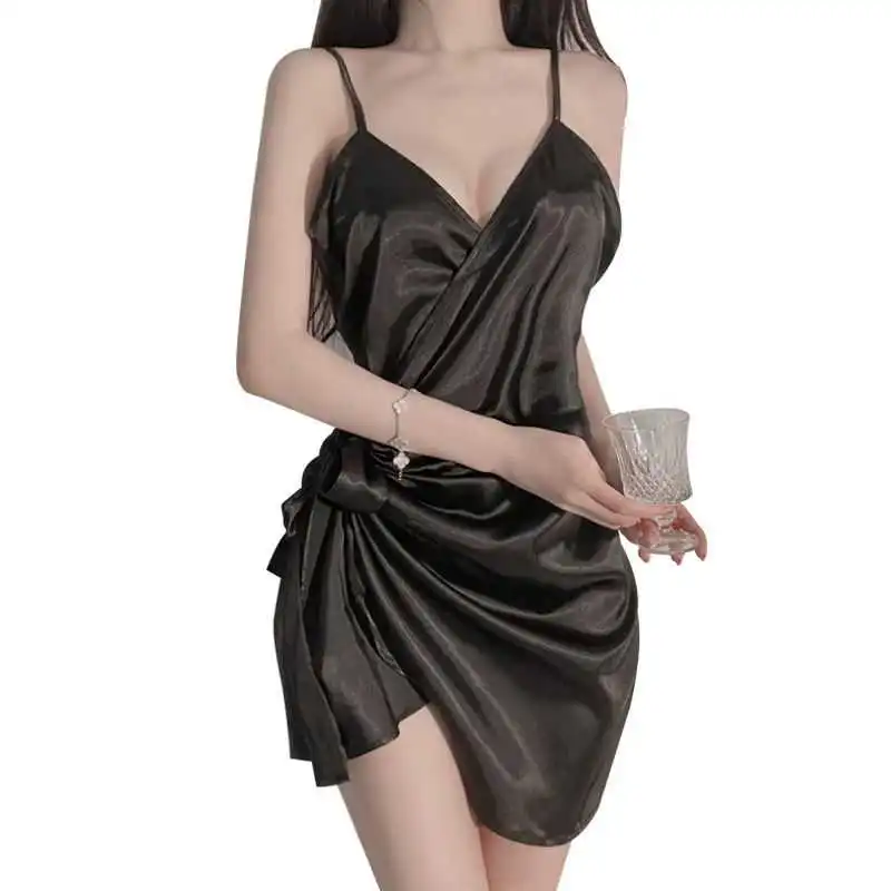 夏季2-300斤大码薄款冰丝性感V领宽松