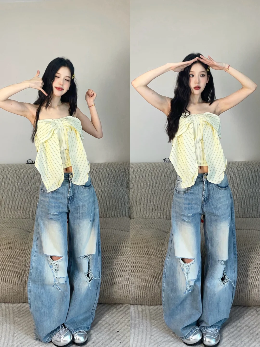 甜酷松弛感*夏天很难不爱滴辣妹子穿搭