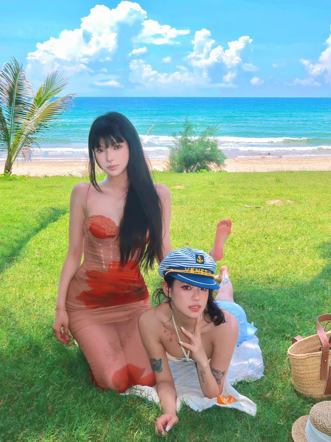 双人辣妹海边拍照灵感♪ ??和姐妹一起美?