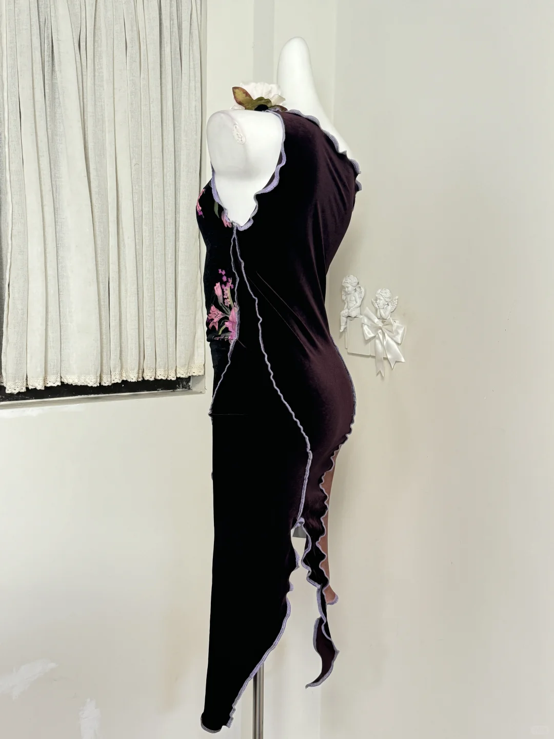 ?✨迷情破碎中式金属扣remake不规则连衣裙