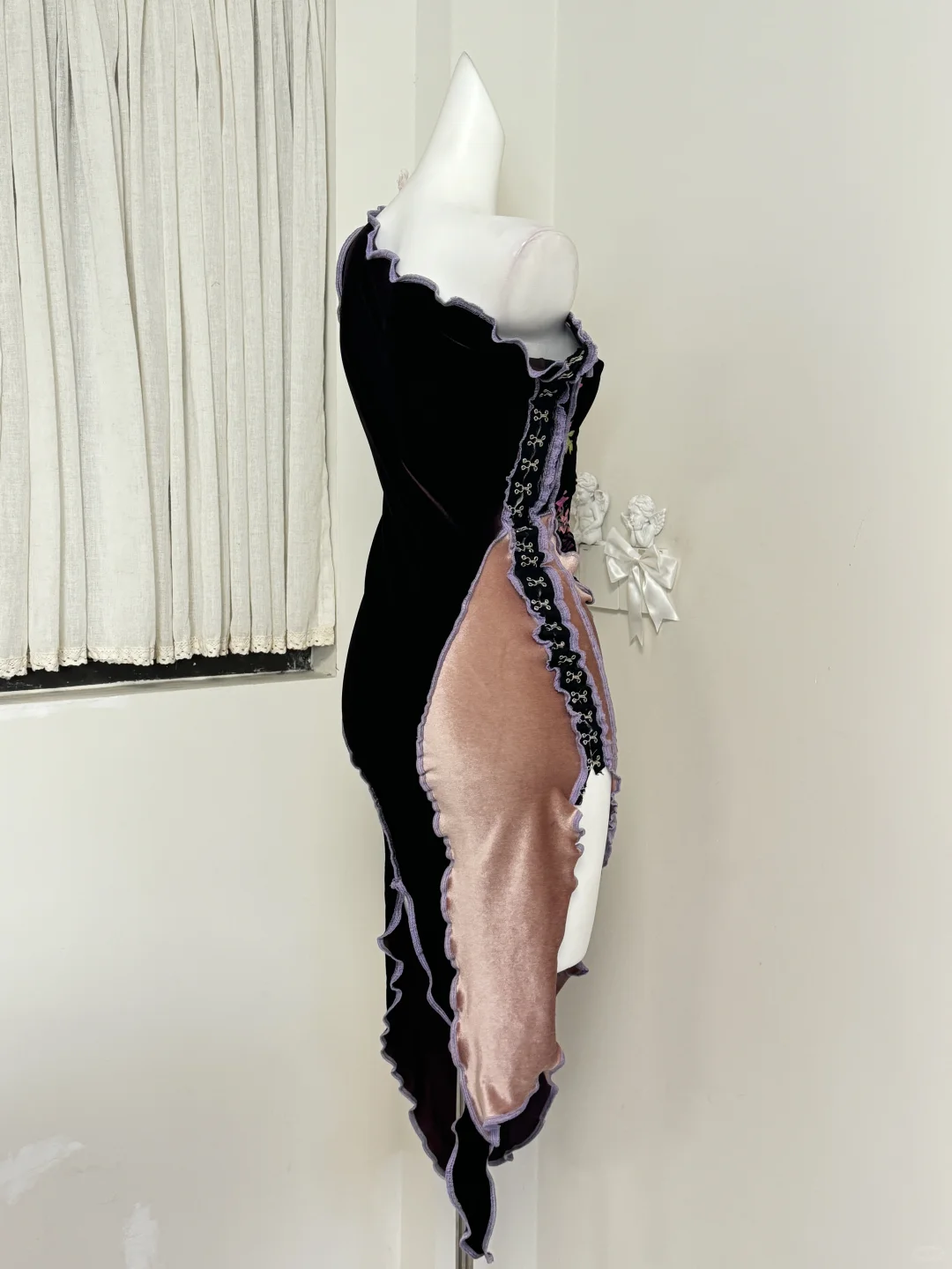 ?✨迷情破碎中式金属扣remake不规则连衣裙