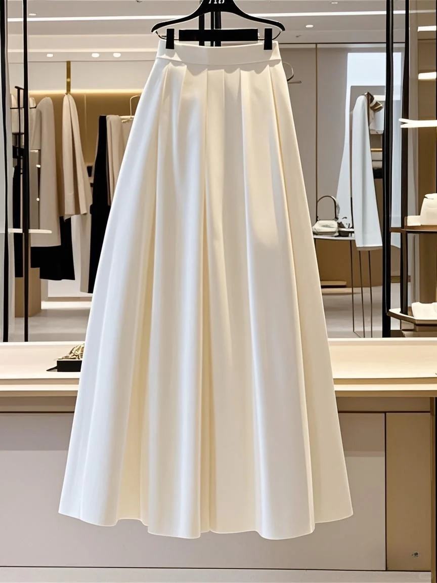 ootd 请欣赏 白色半身裙 微胖女孩穿搭分享