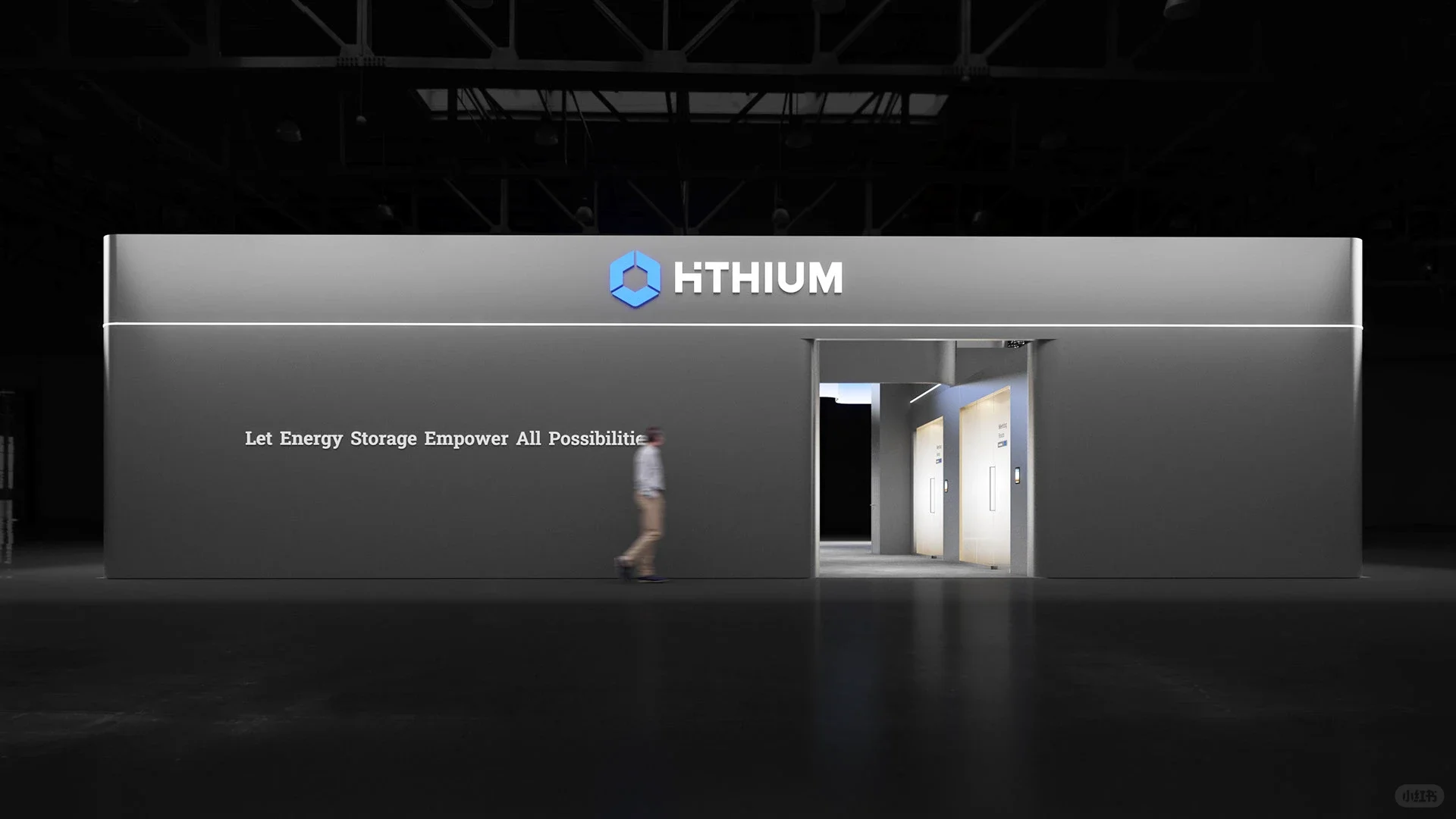 能源储能展黑色展台?简洁未来科技感爆棚！