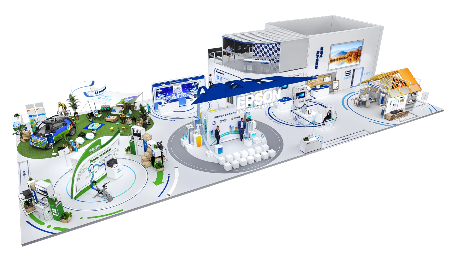 现场和效果都很漂亮的展台