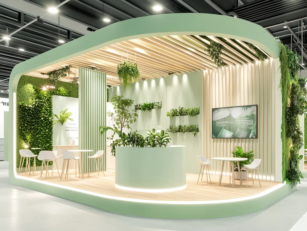 069｜挑战100天100套展台案例｜绿色环保风