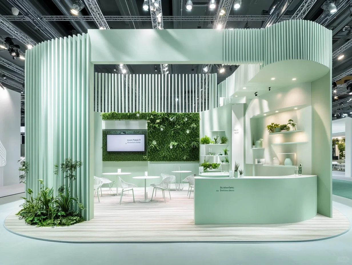 069｜挑战100天100套展台案例｜绿色环保风