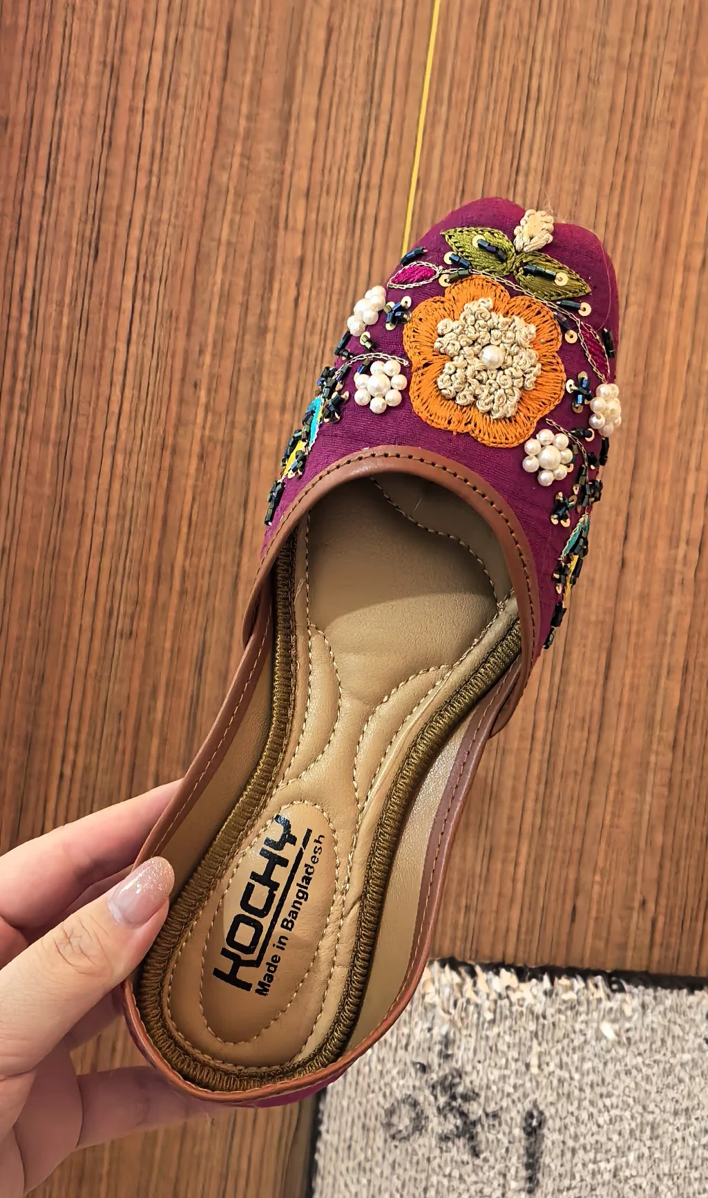 在南亚博览会买到了真皮底鞋子