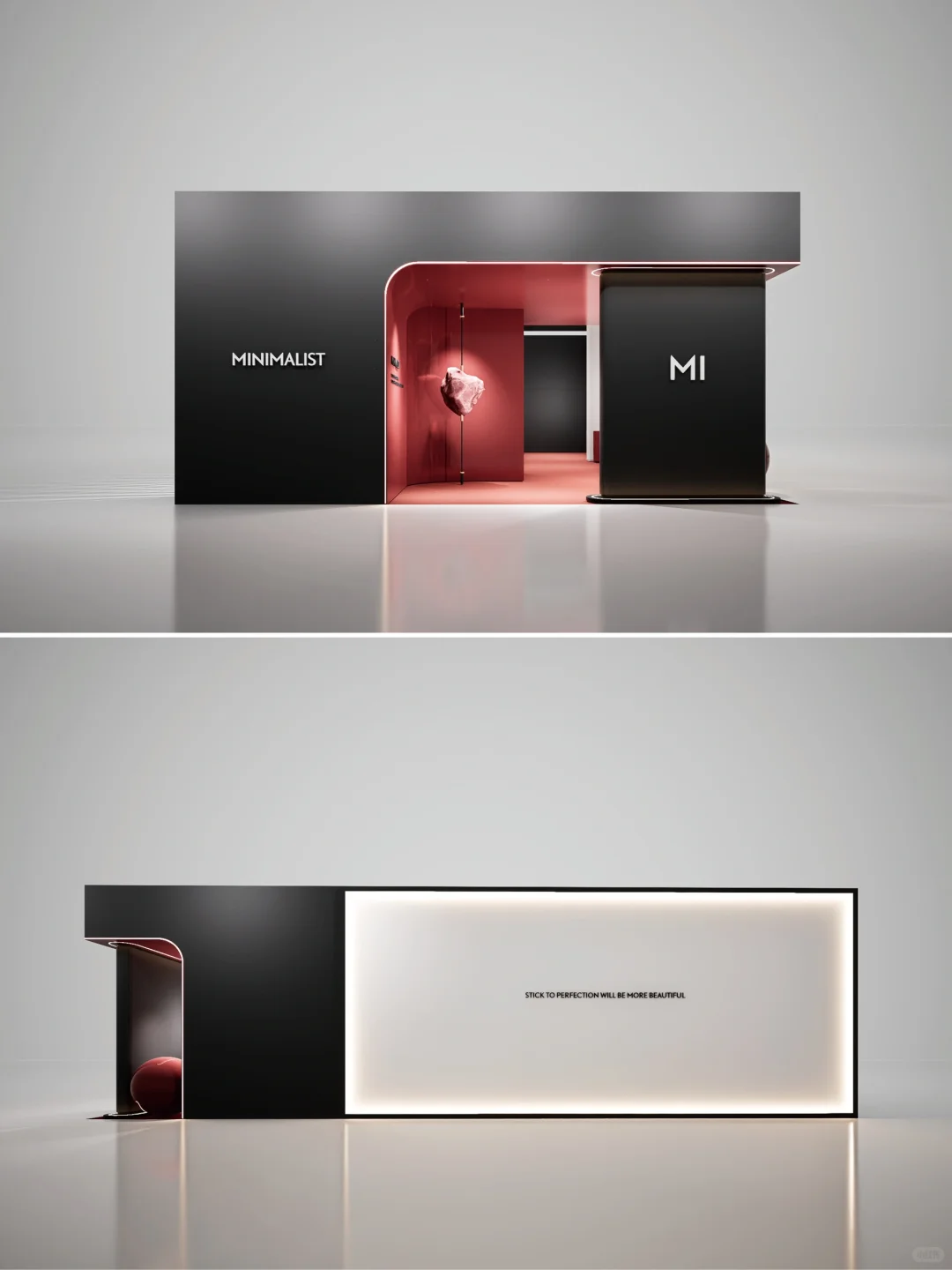 轻奢红配黑,展览展会展台设计策划搭!